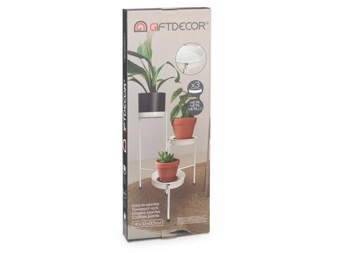 Estantería para Plantas Tres Alturas Blanca