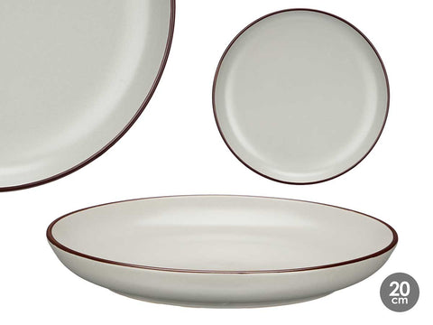 Plato Postre 20cm Gris