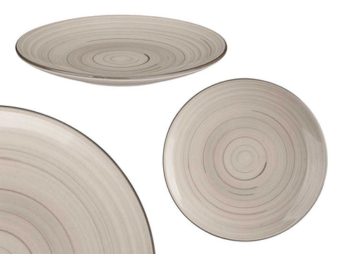 Plato Postre 19cm Espiral Gris