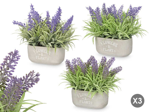 Jardinera Cemento Lavanda