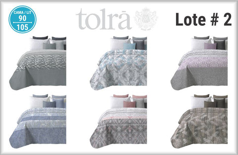 Colcha Bouti 90cm y 105cm marca Tolra Lote 2