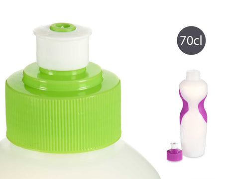 Botella de Plástico con Tapa surtido 4 colores