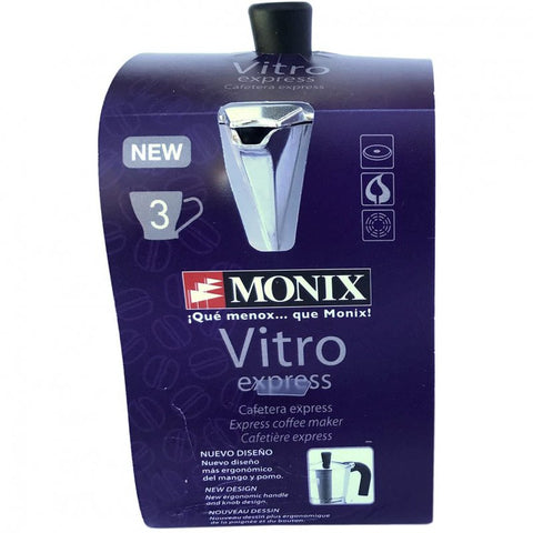 Cafetera Monix 3 Tazas Vitrocerámica Express