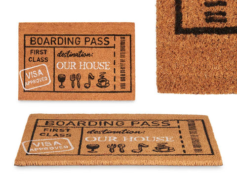 Felpudo Fibra Coco Boarding Pass 40x60cm