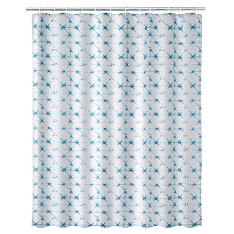 Cortina de Baño Tie-Dye 180x200 Azul Poliéster