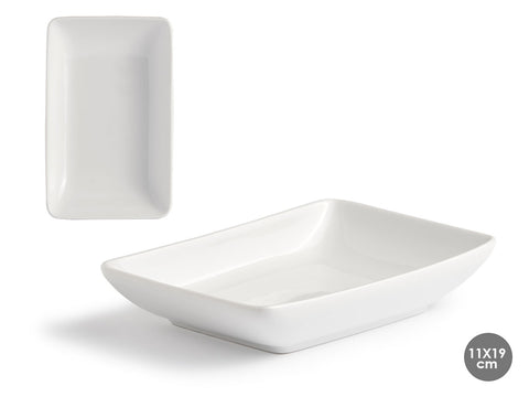 Bandeja Rectangular Porcelana 19cm