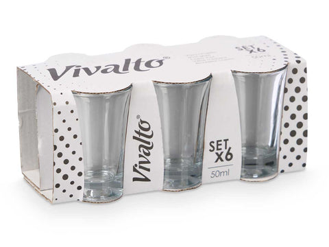 Set 6 Vasos de Chupito 50ml