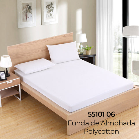 Funda de Almohada 90cm Blanco Roomers 50% Algodón 50% Poliéster