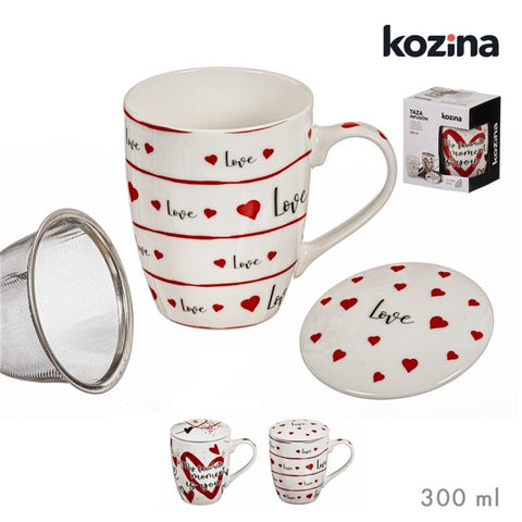 Taza de Infusión con Filtro 300ml Love Moment