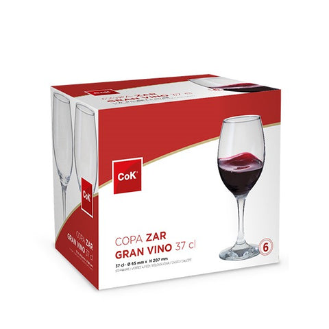 Pack 6 Copas de Vino Zar 37cl Cok