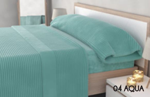 Juego de Sábanas Sedalina cama 135cm Aqua Jacquard Stripes