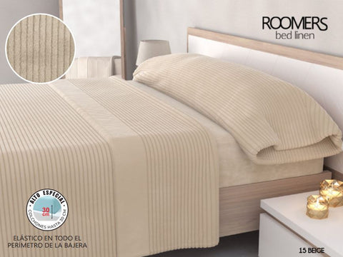 Juego de Sábanas Sedalina cama 135cm Beige Jacquard Stripes