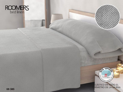 Juego de Sábanas Sedalina cama 150cm Gris Jacquard Onix