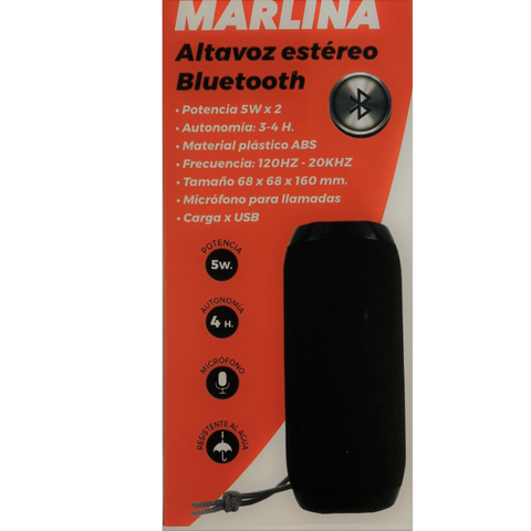 Altavoz Estéreo Bluetooth Marlina 5W